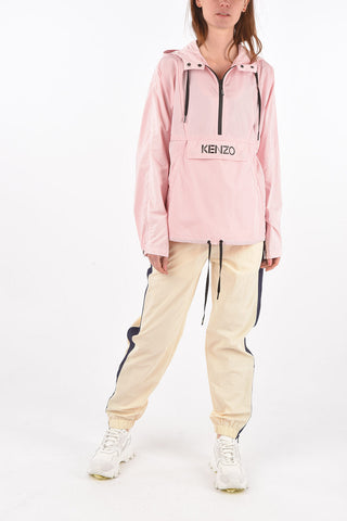 Logo Maxi Pocket Nylon Windbreaker with Half Zip