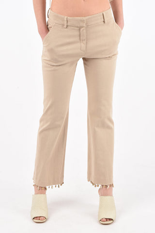 stretch cotton SANDY pants with shells on the bottom