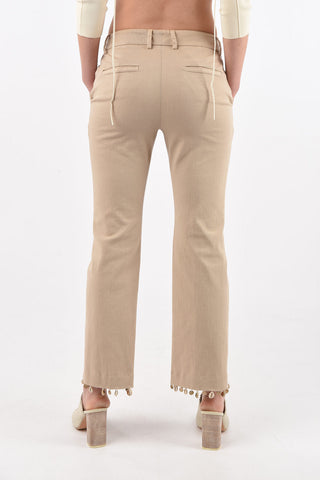 stretch cotton SANDY pants with shells on the bottom