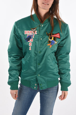 embroidered CL-J-ROSS-REV-O bomber with snap buttons
