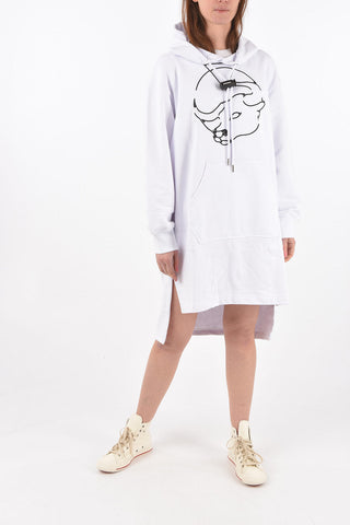 maxi patch pocket front oversized CL-D-ILSE-O sweat dress with hood