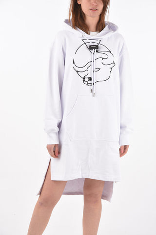 maxi patch pocket front oversized CL-D-ILSE-O sweat dress with hood