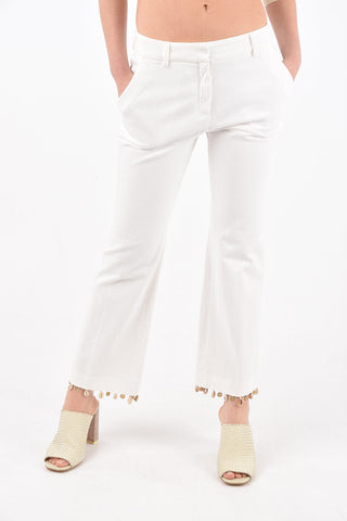 stretch cotton SANDY pants with shells on the bottom