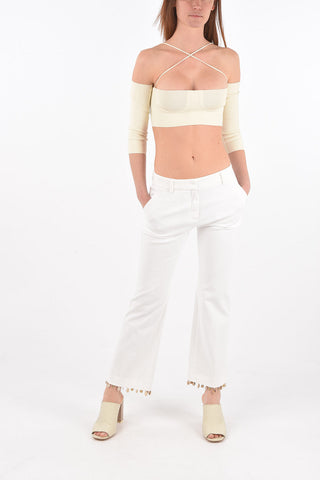 stretch cotton SANDY pants with shells on the bottom