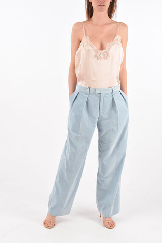 SUE high rise waist double pleat pants