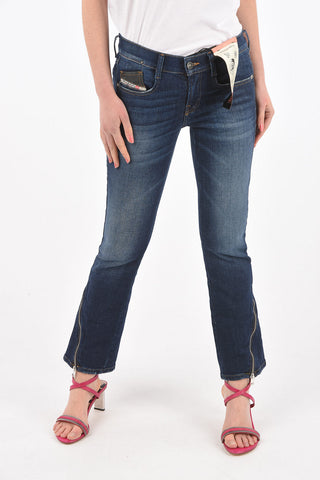 low waist D-EBBEY-KZ bootcut jeans with ankle zip L.32