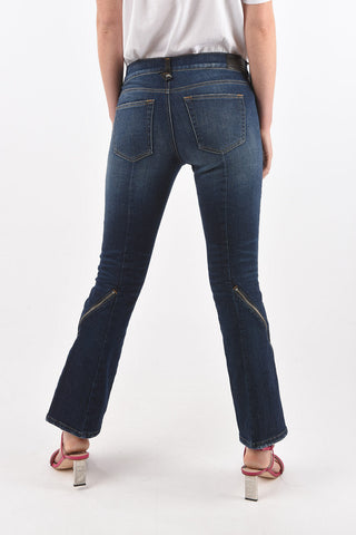 low waist D-EBBEY-KZ bootcut jeans with ankle zip L.32