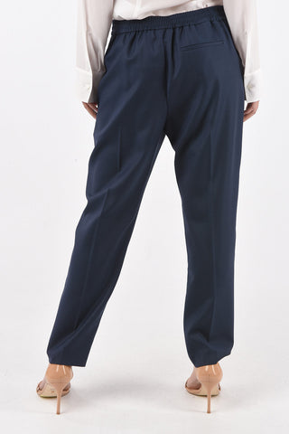 Pinpoint Wool Trousers with Zip Pockets