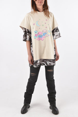Double Leyer TEDDY Oversized T-shirt