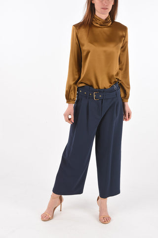 Candy-shaped Gaucho Pants with Belt