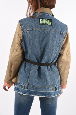 double layer W-CHARIE balmacaan coat with belt