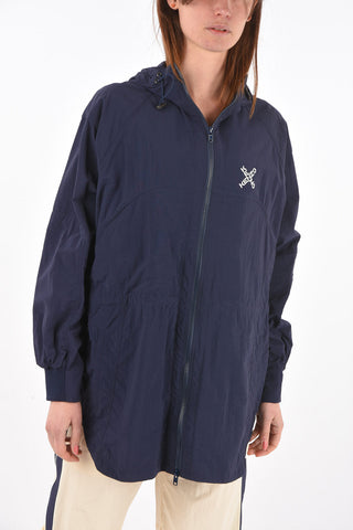 Hooded KENZO CROSS Nylon Parka with Drawstring