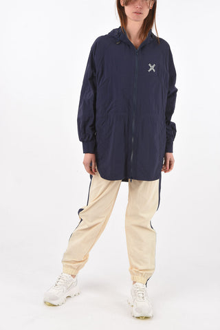 Hooded KENZO CROSS Nylon Parka with Drawstring