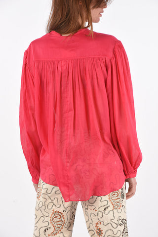 Puffed Sleeve KILEDIA Cotton Blend Blouse