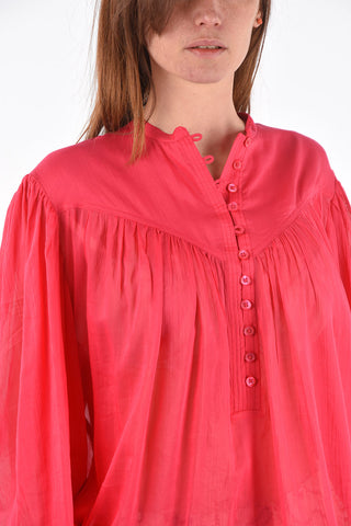 Puffed Sleeve KILEDIA Cotton Blend Blouse