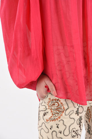 Puffed Sleeve KILEDIA Cotton Blend Blouse