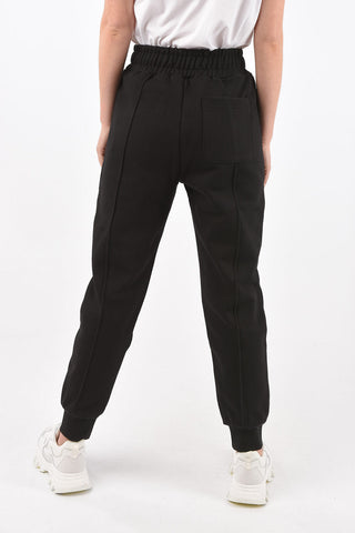 Low-crotch Joggers with Lettering Print
