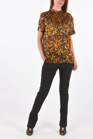 t-shirt girocollo stampa animalier 