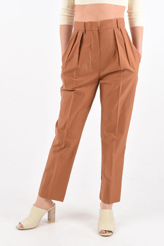 high-rise waist REYA double pleat trousers