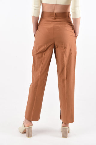 high-rise waist REYA double pleat trousers