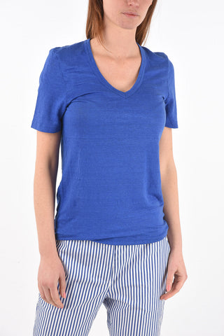 ETOILE T-shirt collo a V KRANGER in Lino