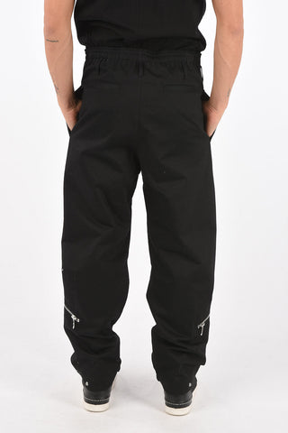 cotton low waist cargo pants with zip bottom