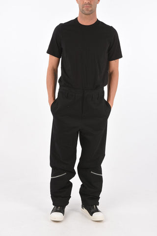 cotton low waist cargo pants with zip bottom