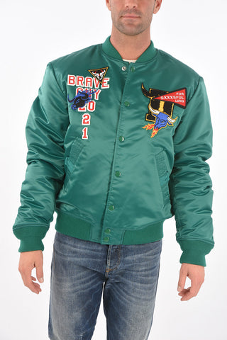embroidered CL-J-ROSS-REV-O bomber with snap buttons