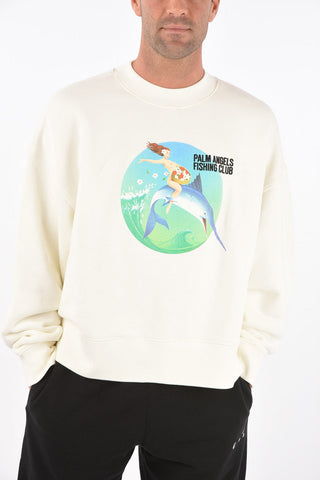 Crew Neck FISHING CLUB Oversized Sweatshirt