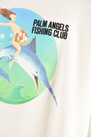 Crew Neck FISHING CLUB Oversized Sweatshirt