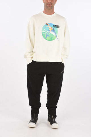 Crew Neck FISHING CLUB Oversized Sweatshirt