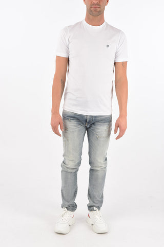 solid color cotton T-JUSTY crew-neck t-shirt