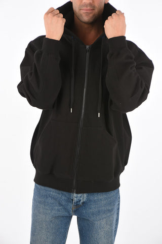 Felpa con zip STONE LOGO con dettaglio sul cappuccio