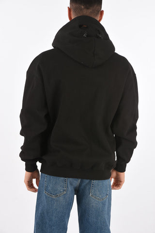 Felpa con zip STONE LOGO con dettaglio sul cappuccio