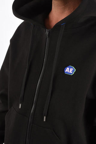Felpa con zip STONE LOGO con dettaglio sul cappuccio