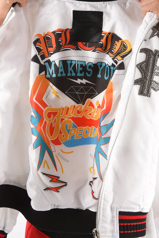 Nylon F**K Bomber Jacket with Patches