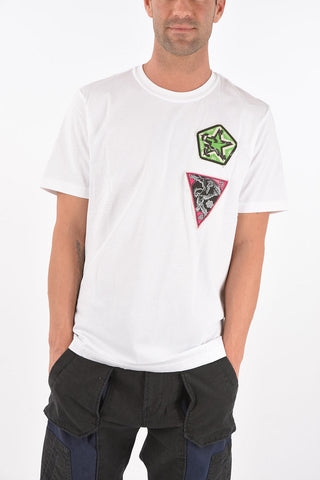 crew-neck T-JUBIND-SLITS-E1 t-shirt with print on the back