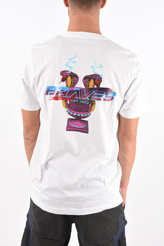 crew-neck T-JUBIND-SLITS-E1 t-shirt with print on the back