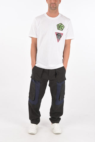 crew-neck T-JUBIND-SLITS-E1 t-shirt with print on the back