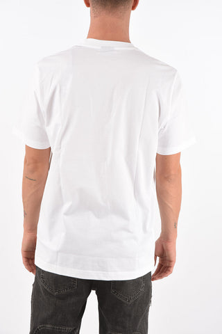 solid color T-JUST-SLITS-A30 crew-neck t-shirt