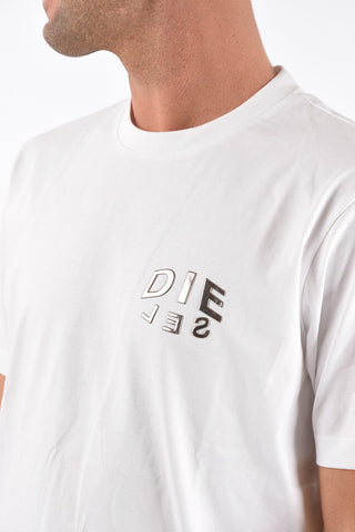 solid color T-JUST-SLITS-A30 crew-neck t-shirt