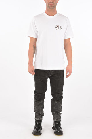 solid color T-JUST-SLITS-A30 crew-neck t-shirt