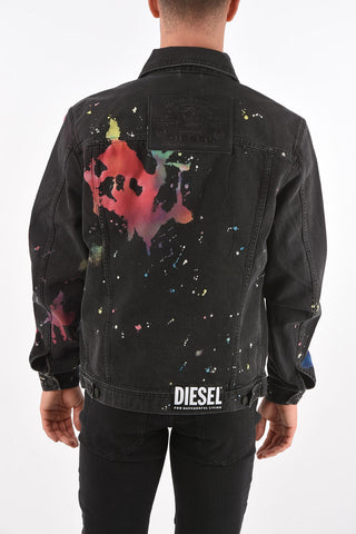 painted effect NHILL-C-SP denim jacket
