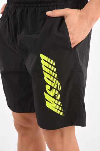 Fluo Logo Nylon Shorts