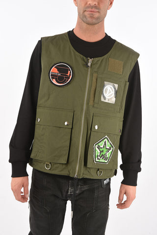 sleeveless J-LUKI jacket with patches
