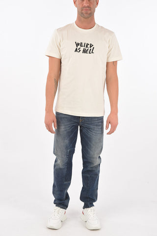 crew-neck T-DIEGOS-X45 t-shirt with front embroidery