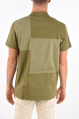 Tone-on-tone cotton T-POLWORK 3 buttons polo shirt