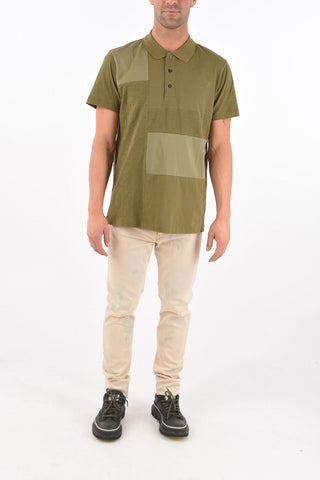Tone-on-tone cotton T-POLWORK 3 buttons polo shirt