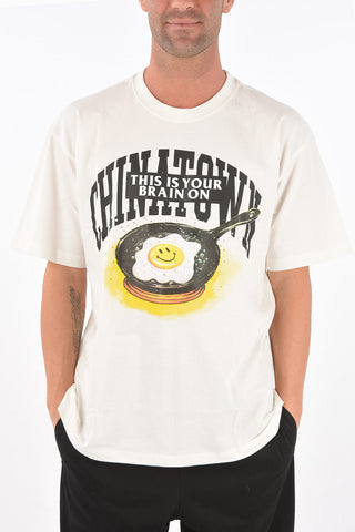 T-shirt SMILEY BRAIN ON FRIED stampata