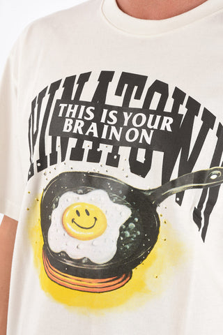Printed SMILEY BRAIN ON FRIED t-shirt